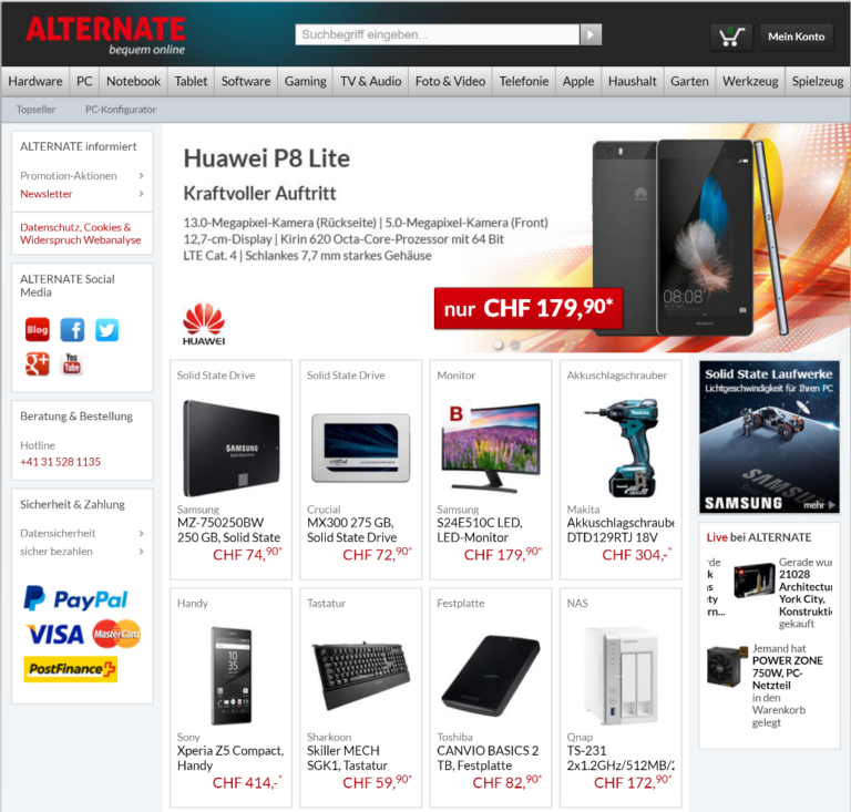 Erfahrungen mit Alternate